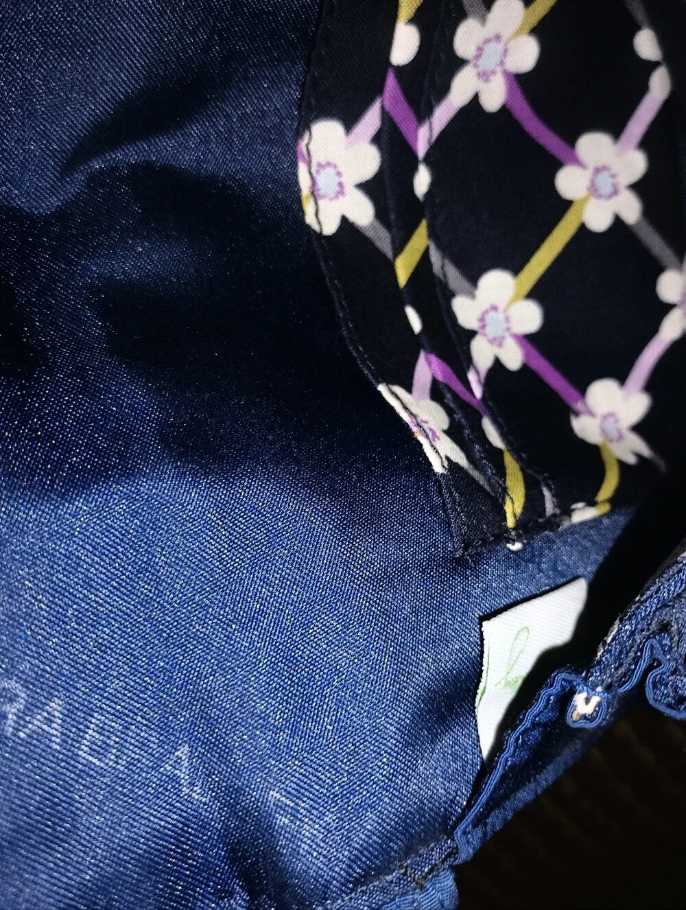 Vera Bradley Quilted Blue Wristlet Wallet -